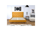 Romane - Lit Avec Lattes Massives - Tissu Velours