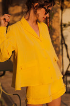 Chemise Atlas Jaune Coton