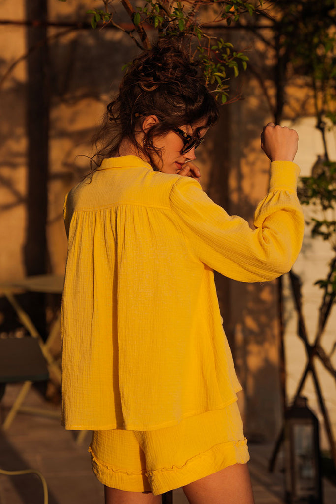 Chemise Atlas Jaune Coton