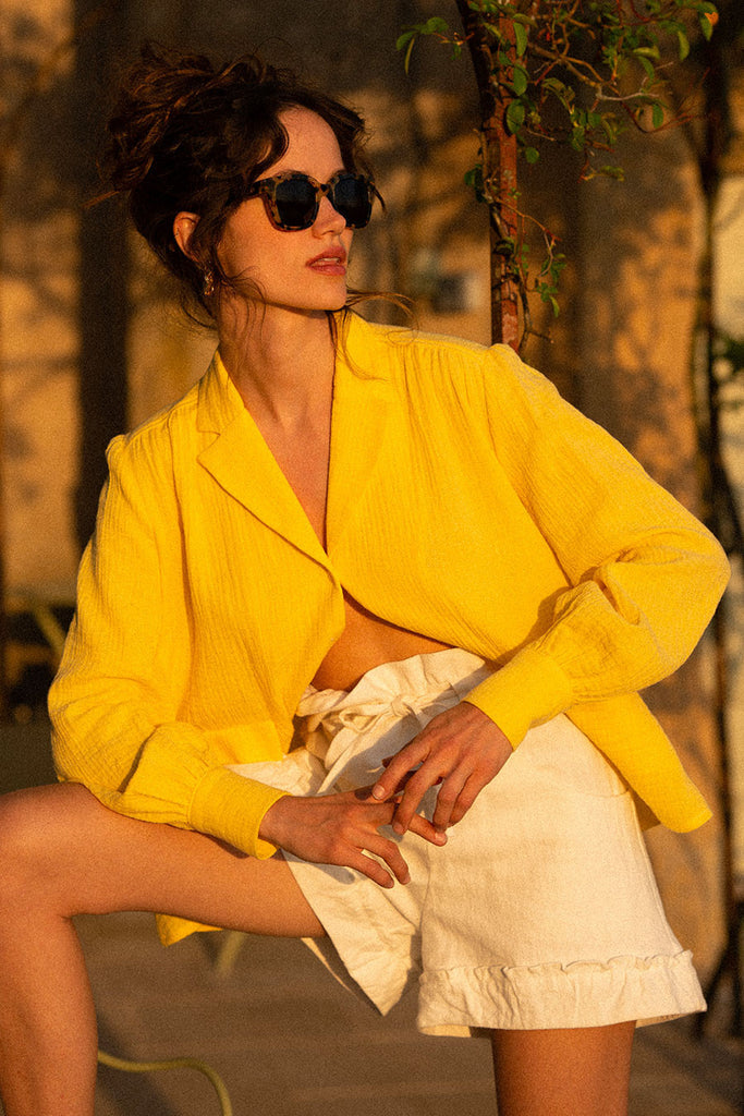 Chemise Atlas Jaune Coton