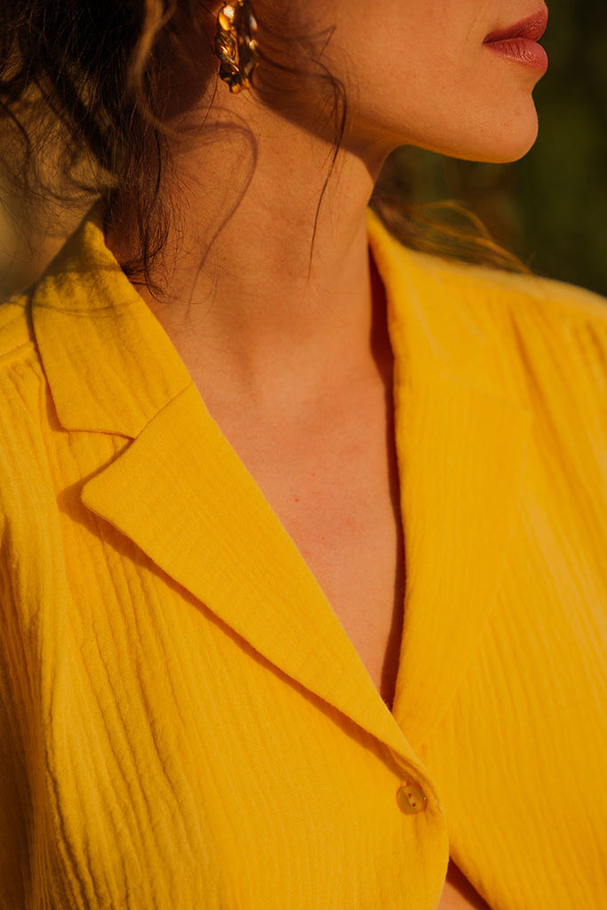Chemise Atlas Jaune Coton