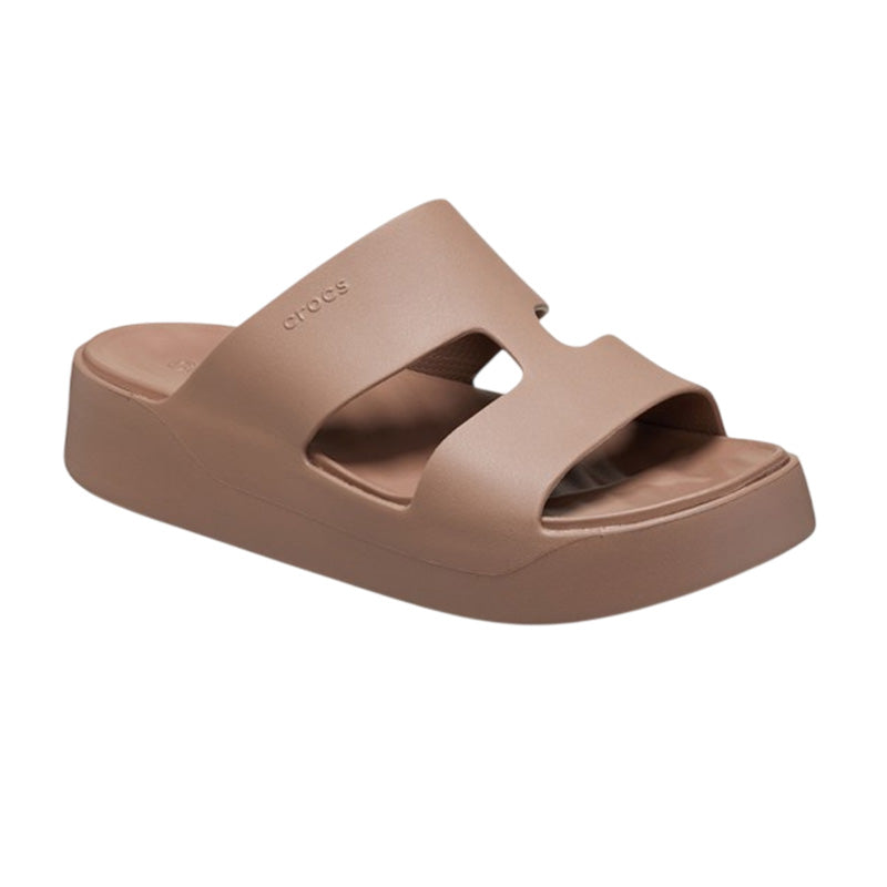 Sandales Femme Crocs Getaway Pkateform H-Strap - Latte