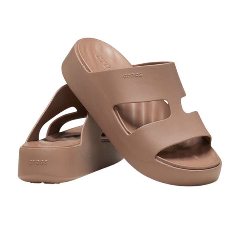 Sandales Femme Crocs Getaway Pkateform H-Strap - Latte