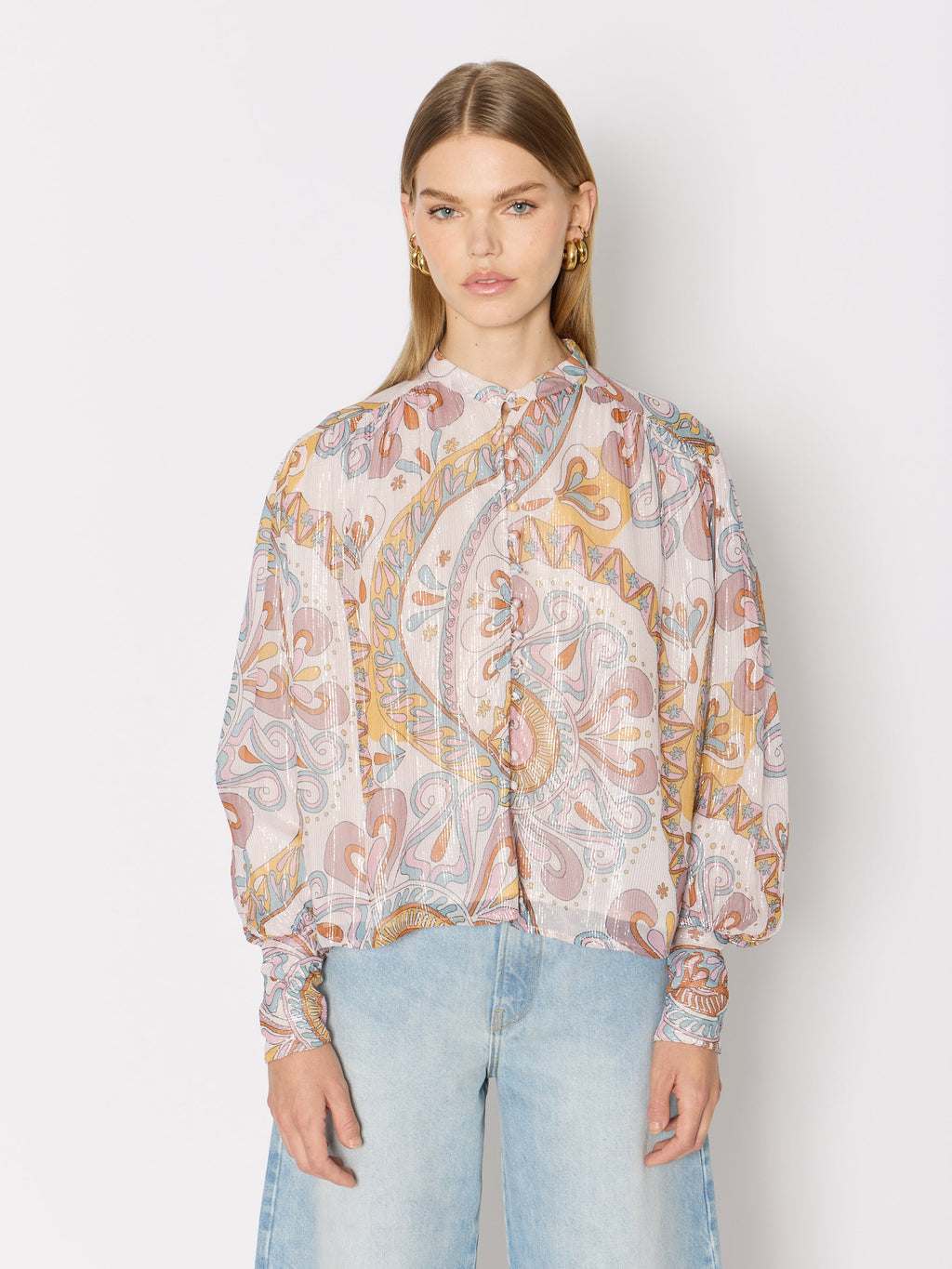 Chemise Ml Col V Imprimee - Ibiza-Sunshine