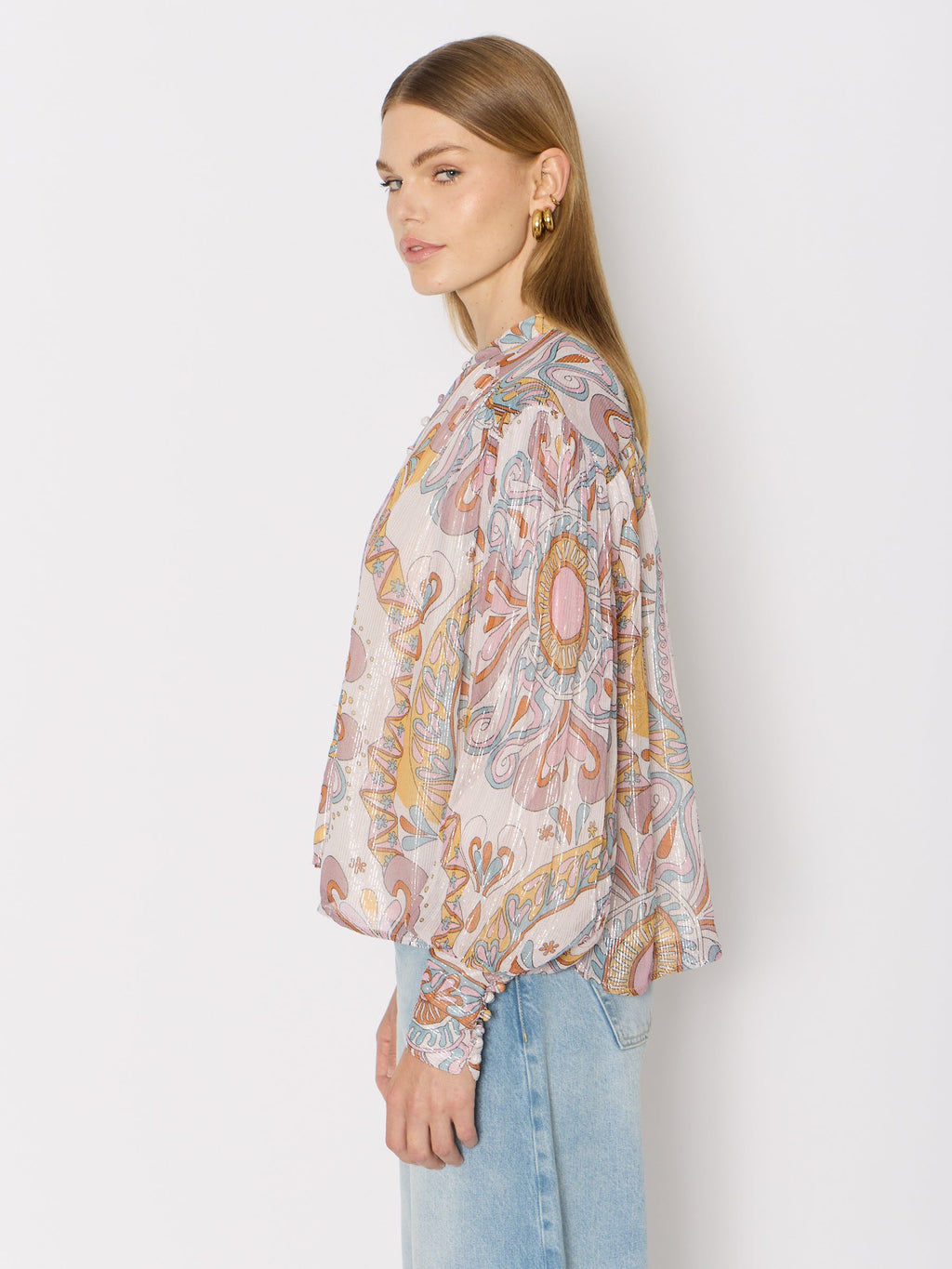Chemise Ml Col V Imprimee - Ibiza-Sunshine