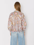 Chemise Ml Col V Imprimee - Ibiza-Sunshine