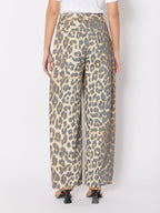 Jean Wide Leg Imprime - Leopard