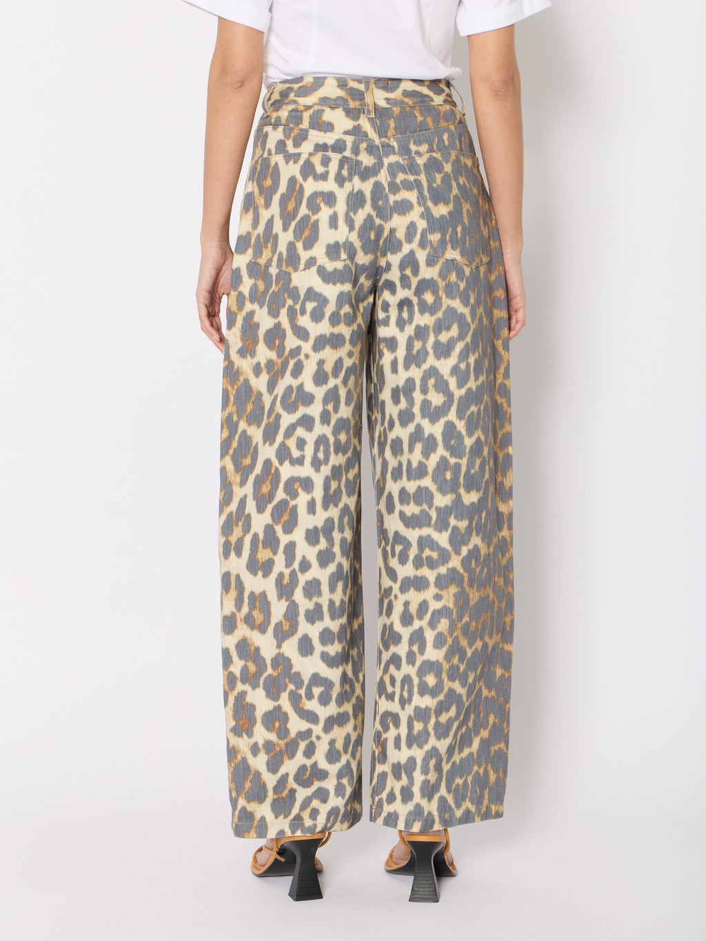 Jean Wide Leg Imprime - Leopard