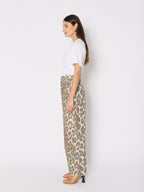 Jean Wide Leg Imprime - Leopard