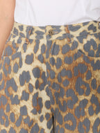 Jean Wide Leg Imprime - Leopard