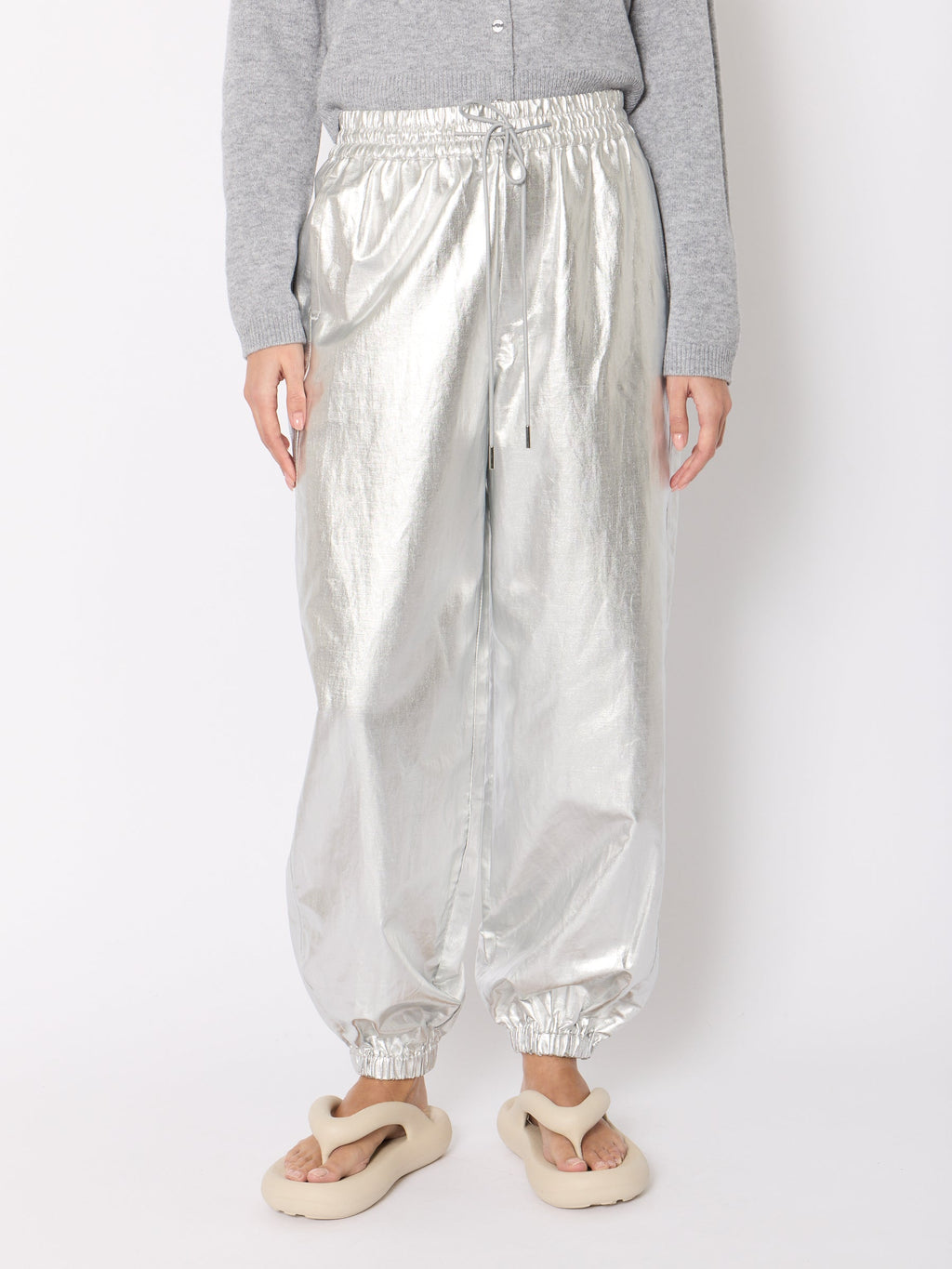 Pantalon Casual Metallise - Silver
