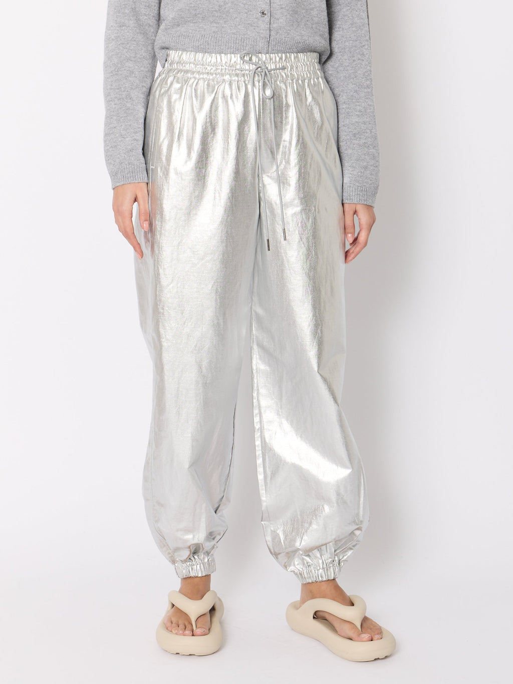 Pantalon Casual Metallise - Silver