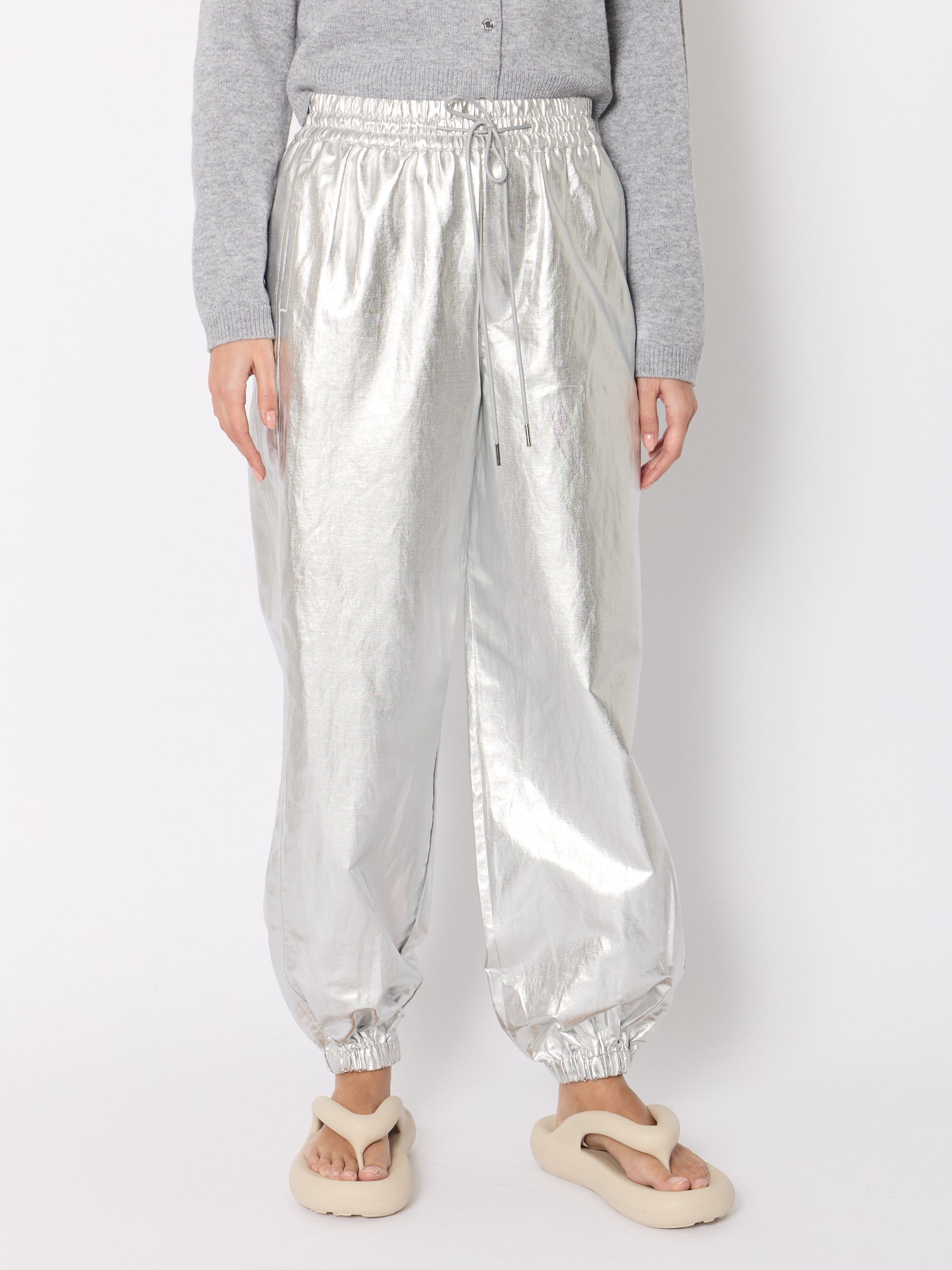 Pantalon Casual Metallise - Silver