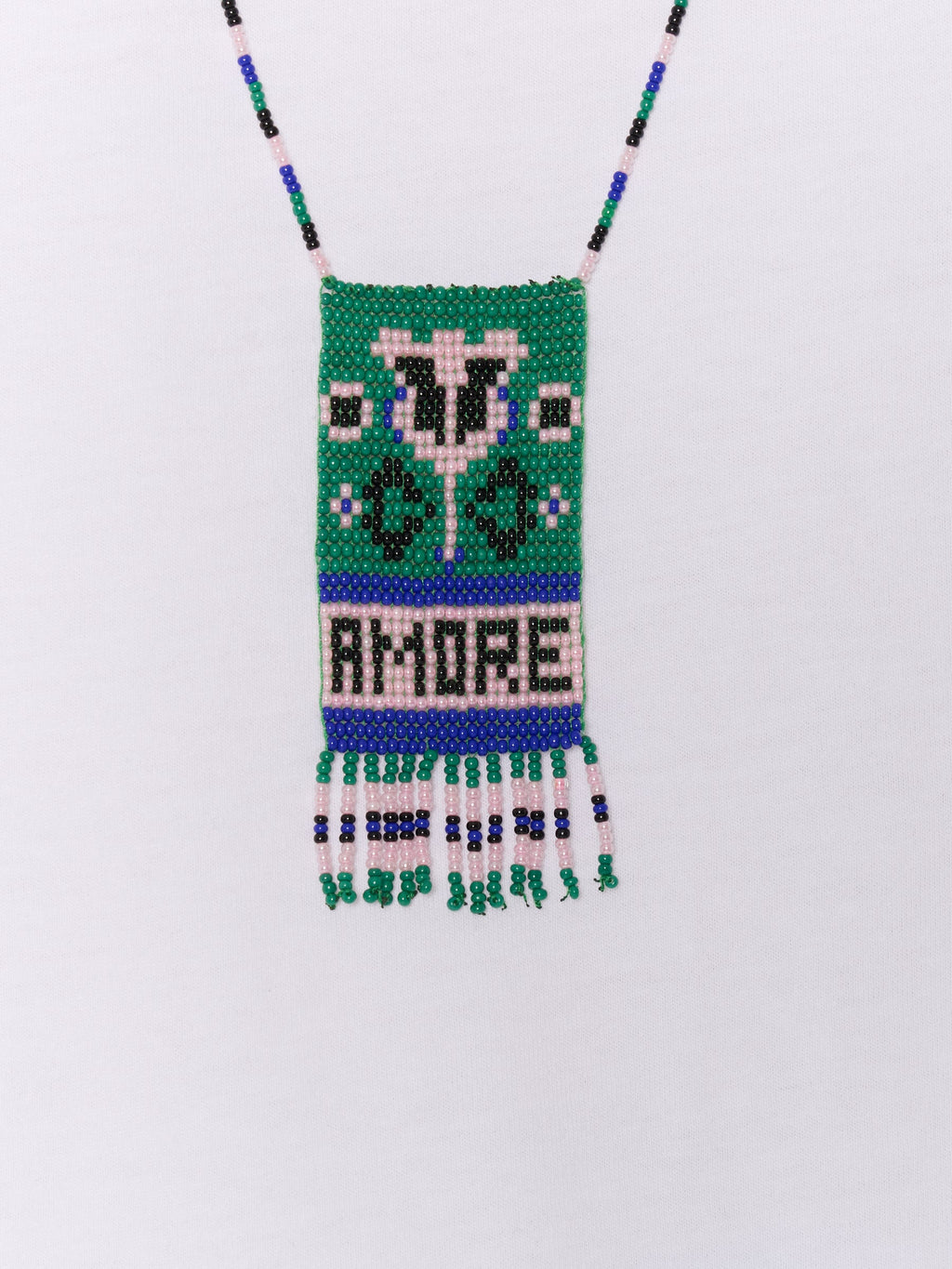 Tshirt Avec Collier Perles - White