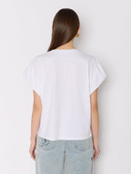 Tshirt Avec Collier Perles - White