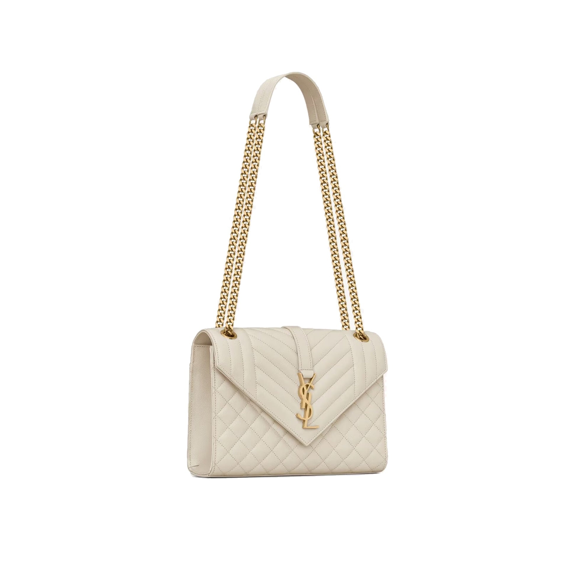 Saint Laurent - Sac Envelope Medium - Femme - Ivory