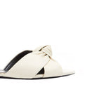 Claquettes Saint Laurent Leather - Cream - Femme