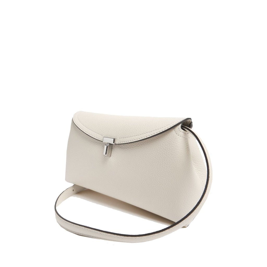 Toteme - Pochette T-Lock Leather - Femme - Cream