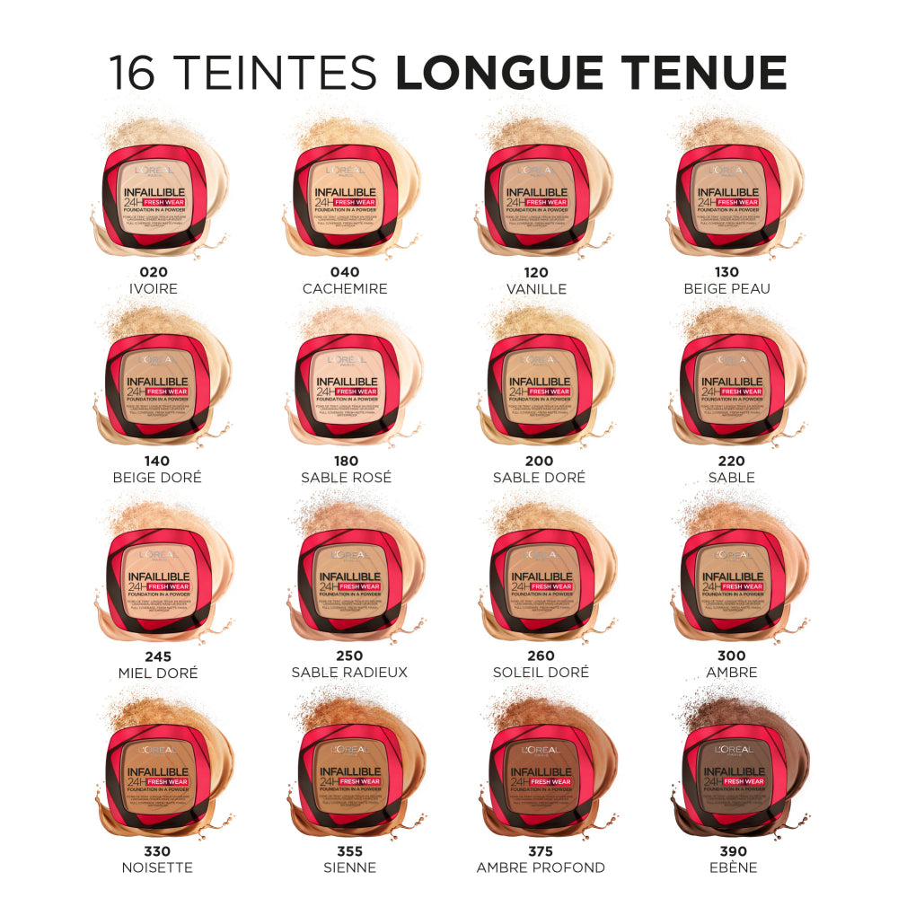 L'Oréal Paris - Infaillible 24H Fond De Teint En Poudre 375 Ambre Profond