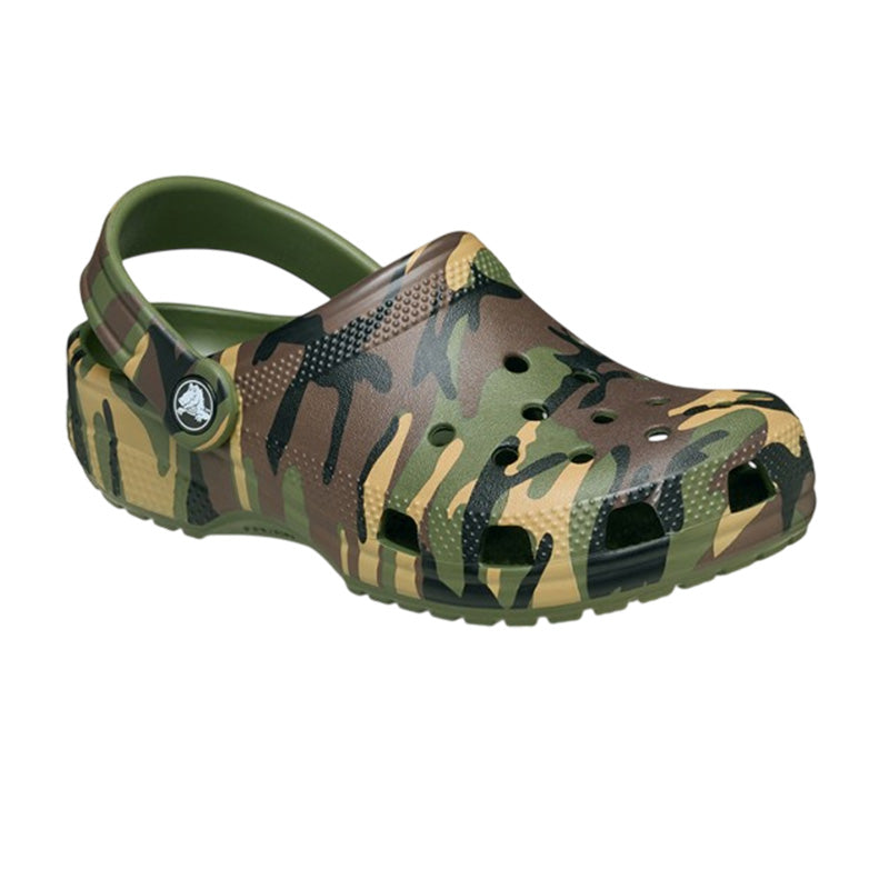 Sabots Crocs Classic Camouflage Clog Junior - Army Green, Multi