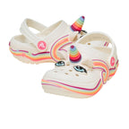 Sabots Crocs Classic Iam Unicorn Lights Enfant - Craie Blanche