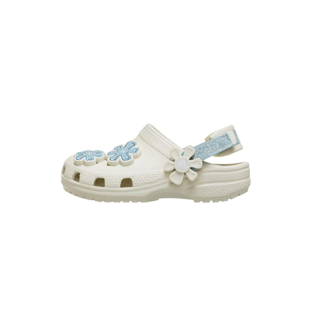 Sabots Crocs Classic Dnm Flower Adj Backstrap Enfant - Sommet Blanc