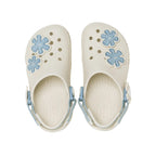Sabots Crocs Classic Dnm Flower Adj Backstrap Enfant - Sommet Blanc