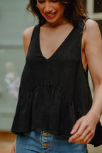 Débardeur Arielle Noir Coton