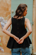 Débardeur Arielle Noir Coton
