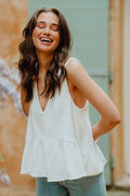 Débardeur Arielle Blanc Coton