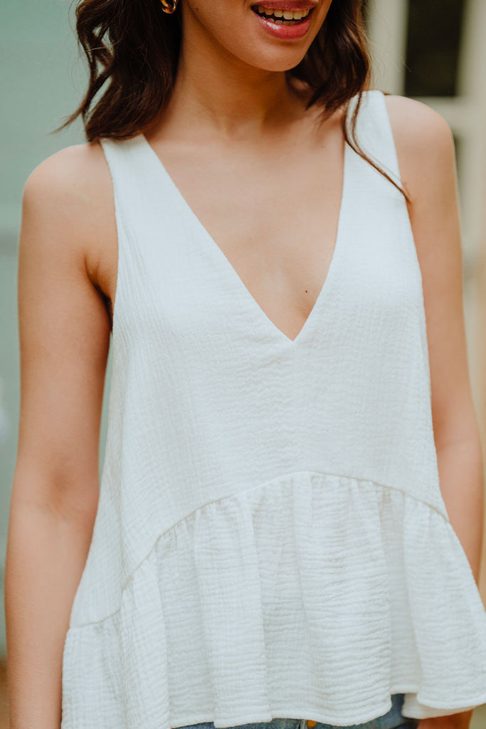 Débardeur Arielle Blanc Coton