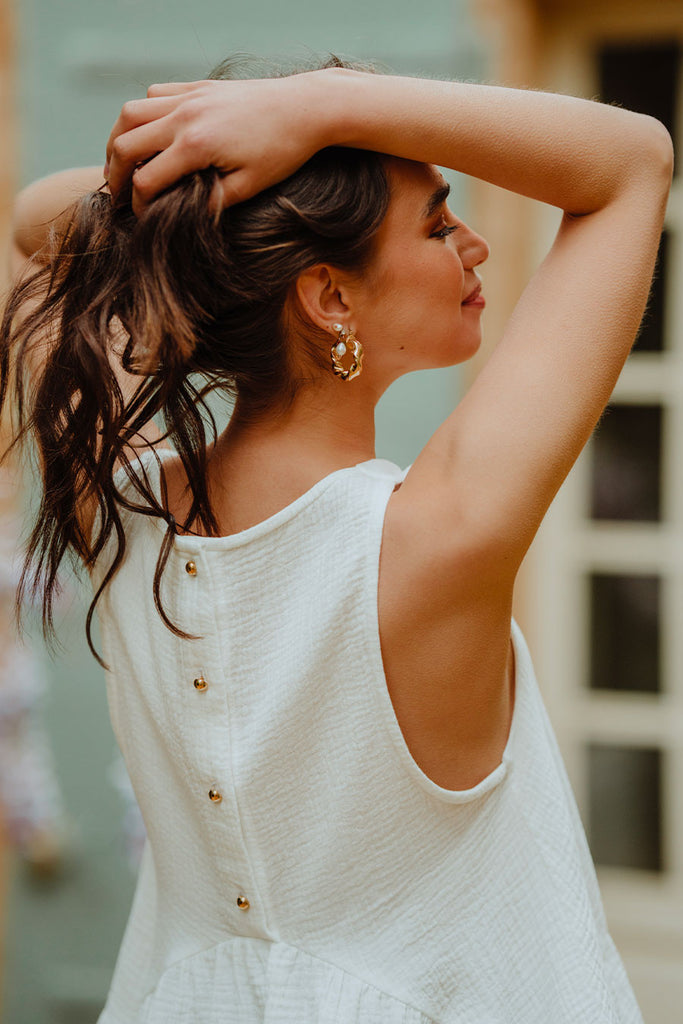 Débardeur Arielle Blanc Coton
