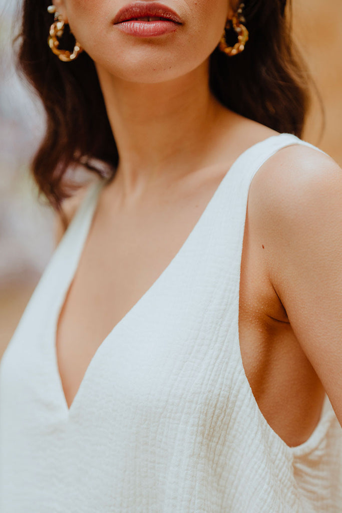 Débardeur Arielle Blanc Coton
