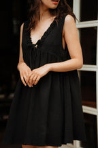 Robe Fanny Noir Coton