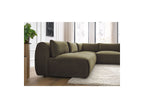 Jeanne - Canapé D'Angle Fixe Modulable - Tissu Velours Avec 4 Chauffeuses Et 1 Angle