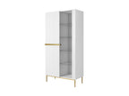 Kasha - Meuble Vitrine 2 Portes - Pieds Or