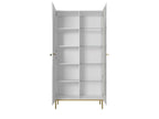 Kasha - Meuble Vitrine 2 Portes - Pieds Or