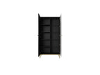 Kasha - Meuble Vitrine 2 Portes - Pieds Or