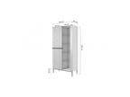 Kasha - Meuble Vitrine 2 Portes - Pieds Noirs