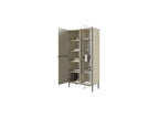 Kasha - Meuble Vitrine 2 Portes - Pieds Noirs