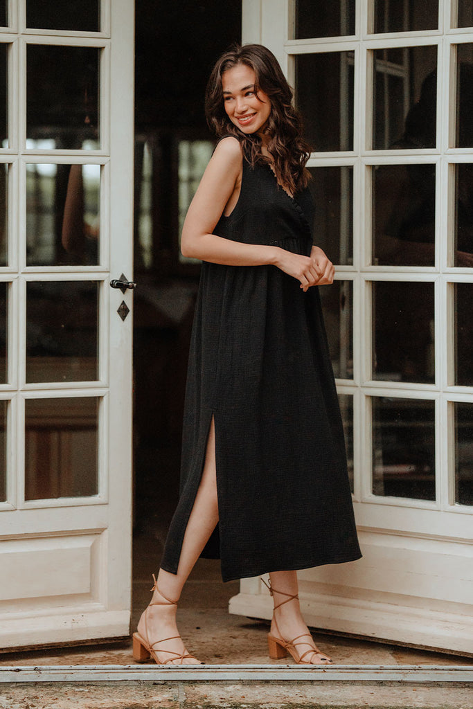 Robe Jill Noir Coton