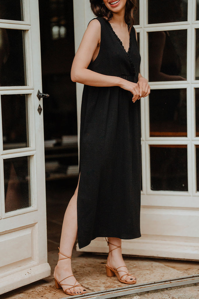 Robe Jill Noir Coton
