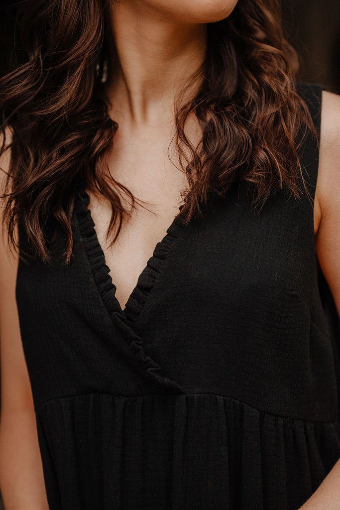 Robe Jill Noir Coton