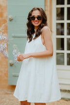 Robe Noélie Lin Blanc