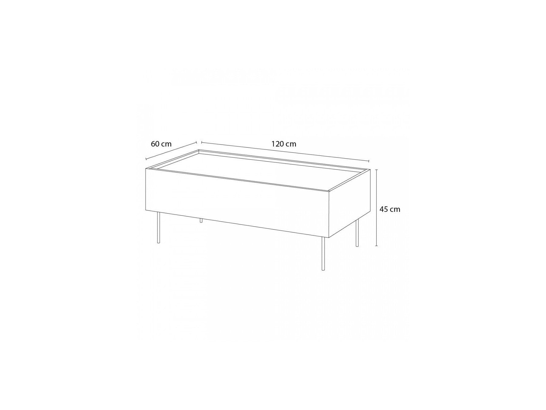 Atlas - Table Basse Avec 2 Tiroirs
