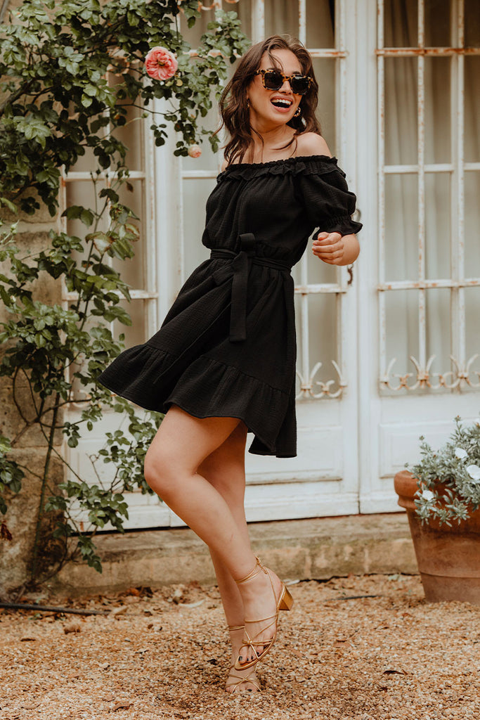 Robe Petra Noir Coton