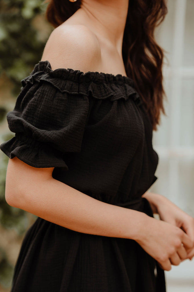 Robe Petra Noir Coton