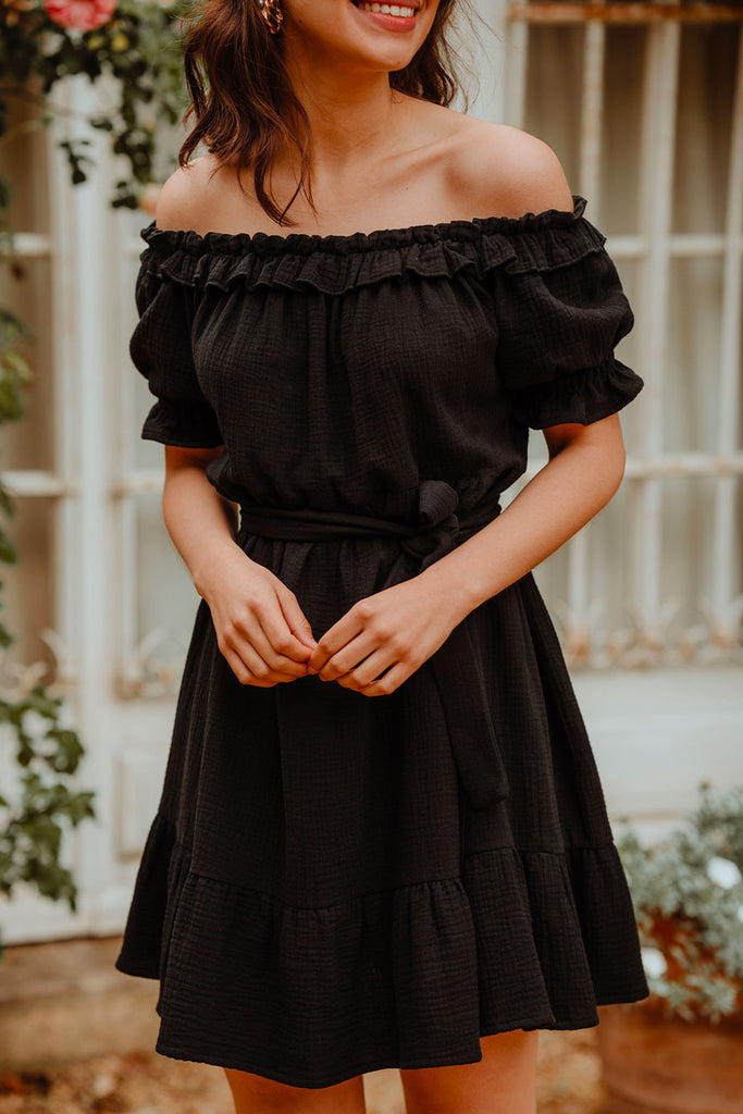Robe Petra Noir Coton