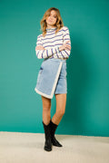 Mini Jupe Denim Mouton Blue Washed