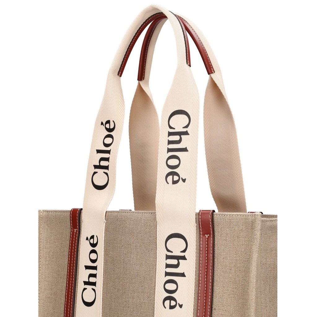 Chloe - Woody Medium Tote Bag - Beige